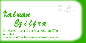 kalman cziffra business card